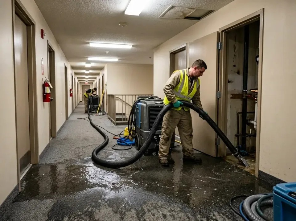 multi-unit-apartment-hallway-f-005 — frequently asked questions, Emergency Burst Pipe Water Extraction & Removal in Rio Comm…